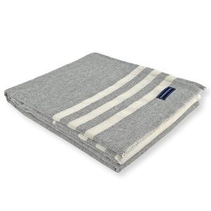 Faribault Mill Trapper Wool Throw- Gray